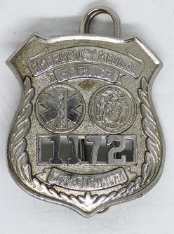 Ca 1980's - 1990's City of New York Emergency Medical Service Badge #1172 by RK