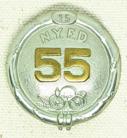 Ext. Rare 1860 New York Fire Dept Badge for the Harry Howard Hose Co. #55