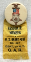 New York Grand Army of the Republic Post 327 Associate Member Badge