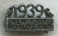 Tiny 1939 New York World's Fair Lapel Pin in White Metal