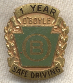 O'Boyle Transportation 1 Year Safe Driving Badge