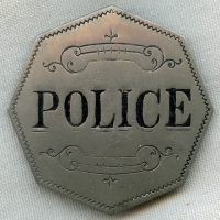 Nice Old "Stock" Police Octogon Badge Ca 1900 in New England Style