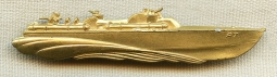 Scarce WWII USN Officer's Gilt Unofficial PT Boat Badge by the ELCO Company