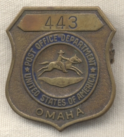 1950's United States Postal Badge from Omaha, Nebraska