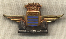 Late 1940s Beautiful French Aircraft Carrier Dixmude Badge