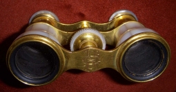 Exquisite 1871 Opera Glasses in Mother of Pearl with Engraved Monogram, Date by Lemaire of Paris