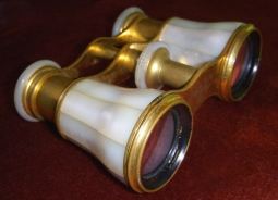 Circa 1890s Opera Glasses in Mother of Pearl with Lemaire of Paris "Bee" Maker Mark