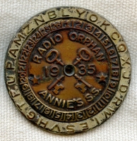 Scarce 1935 Radio Orphan Annie Secret Society Decoder Badge from Ovaltine