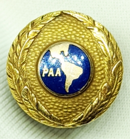 Ext Rare 1930's PAA Pan American Airways Pilot Hat Button in Exc Cond Originally owned by Ned Mullen