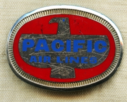 Rare Ca 1960's Pacific Air Lines Pilot Hat Badge