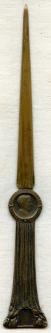 Beautiful Bronze 1920s Pacific Mutual (Life Insurance) Letter Opener Depicting Redwood Tree Trunk