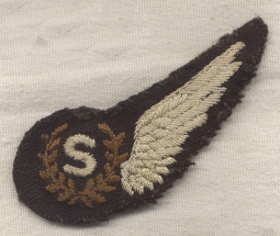 WWII Padded Royal Air Force (RAF) Signaler (Wireless Operator) Wing