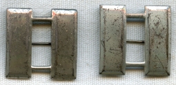 Pair of Sterling WWII US Army Captain's Rank Bars