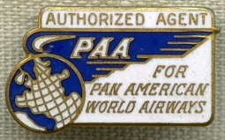 Scarce Early 1950's Pan Am World Airways Authorized Agent Enameled Lapel Pin
