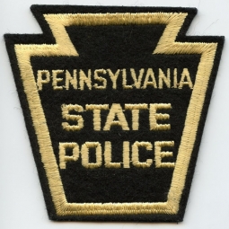 1970's Pennsylvania State Police Patch with Thick Embroidered Lettering