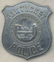 Circa 1930s Pawtucket, Rhode Island Police Badge