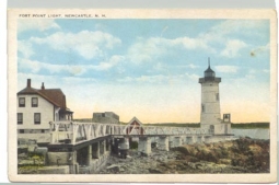 Postcard Fort Point Light House, New Castle, New Hampshire Ca. 1910