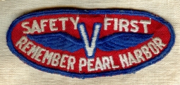 Rare WWII Veedol Flying V Motor Oil Remember Pearl Harbor Tydol Station Attendant Uniform Patch