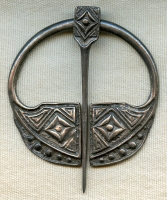 Early 20th C. Sterling Silver Penannular Brooch from Scotland. Nicely Maker Marked