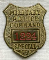 Rare Late 1930s US Army Philippine Constabulary (Military Police Command) Special Agent Badge