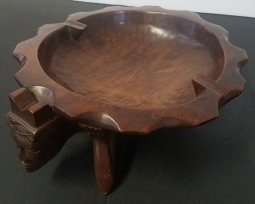 Wonderful 1930's Philippine Carved Wooden Ashtray