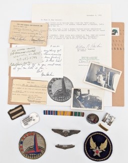Great WWII USAAF ATC Service Pilot Grouping with Wonderful CBI Made Wings & Patches