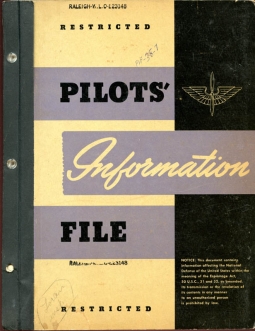 Scarce 1944 Restricted "Pilot's Information File" AAF Pilot & Flight Engineer Issue Reference Manual