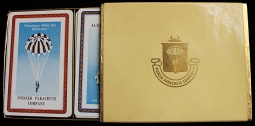 Great WWII Pioneer Parachute Co. Boxed Double Deck of Playing Cards by Brown & Bigelow