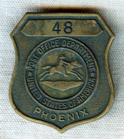 1950s Phoenix AZ US Post Office Dept Employee / Clerk Badge #48