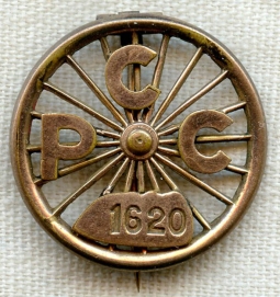 1880s-1890s Plymouth, Massachusetts Century Club Bicycle Badge