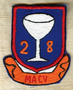 Rare Early 1970s Military Advisory Team 28 Pocket Patch Thai Made Part of MACV