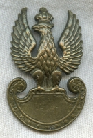 Great Ca 1942 Polish Army EM Hat Badge Sandcast in Brass in Iraq