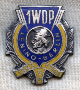 Scarce Early 1950s Polish 1st Tadeusz Kosciuszko Infantry Division 1WDP Uniform Badge