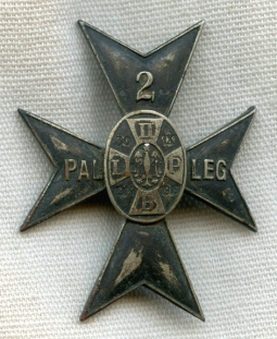 Rare 1937 Polish Legion 2nd Light Artillery Enlisted Man Regimental Badge