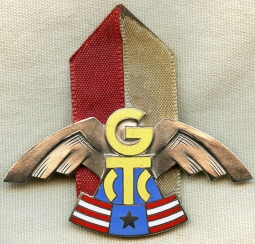 Nice 1950's USAE Labor Services Agency #'d Polish Labor Service Commemorative Badge