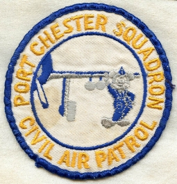 Extremely Rare Korean War Era C.A.P. Port Chester Sq. Jacket Patch with Mickey Mouse