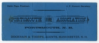 Portsmouth Fire Association Ink Blotter (NH)