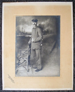 Large Portrait Photo of WWI German NCO from Frankfurt Studio
