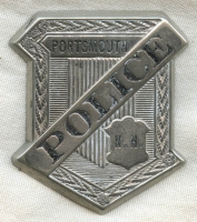 Rare Circa 1900 Portsmouth, New Hampshire Radiator Style Police Badge