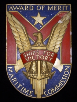 Possibly Unique Large US Maritime Commission Merit Award Plaque
