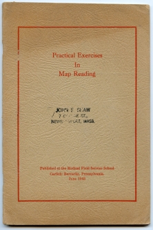 June 1943 "Practical Exercises in Map Reading" Published at Medical Field Service School, Carlisle