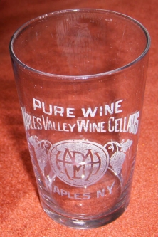 Pre-Prohibition Wine Glass from Naples, New York