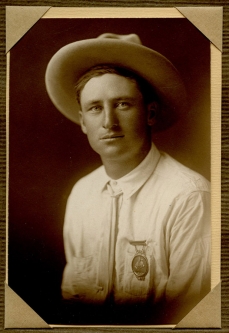 Great 1910s-1920s Studio Portrait of Prescott, Arizona Rodeo Champion