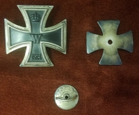 Beautiful ca 1916 Prussian Iron Cross 1st Class in Screwback with Patented (DRGM) Attachment