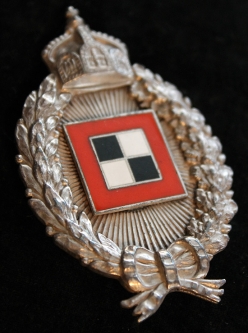 Beautiful Early WWI Prussian Observer Badge, Austrian-Made in .925 Silver. Named.