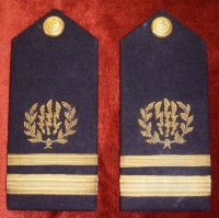 Pair WWII US Maritime Services (USMS) Radio Officer Lt. J.G. Shoulder Boards of Wally Johnson