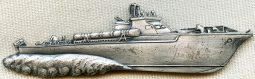 Rare Ca 1943 USN PT Boat Badge in Sterling Herreshoff Design, but No Bow Marking