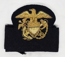 Beautiful WWII US Public Health Service Officer Bullion Hat Badge
