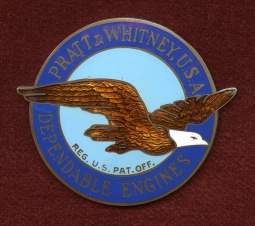 Nice WWII Pratt & Whitney Aircraft Engines Engine Nose Case Plaque in Excellent Condition Code: