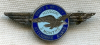 WWII Sterling Pratt & Whitney 3 Months' Attendance Award Pin (Missouri) by Whitehead & Hoag